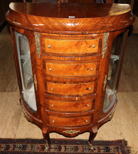 Inlaid 5 drawer credenza